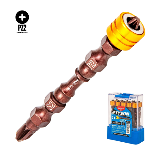Tyson Mıknatıs Uçlu Bits Uç Çift Yön Pz2*65