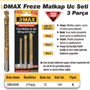 Dmax Freze Matkap Uç Seti