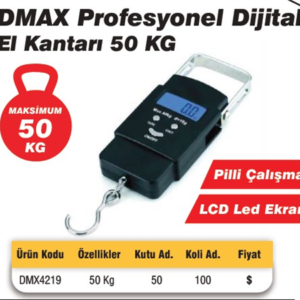 Dmax Prof Dijital El Terazi 50 Kilo