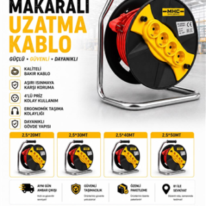 Mhc Makaralı Uzatma Kablo 2,5*20Mt